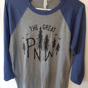 Mens PNW 3/4 baseball tee